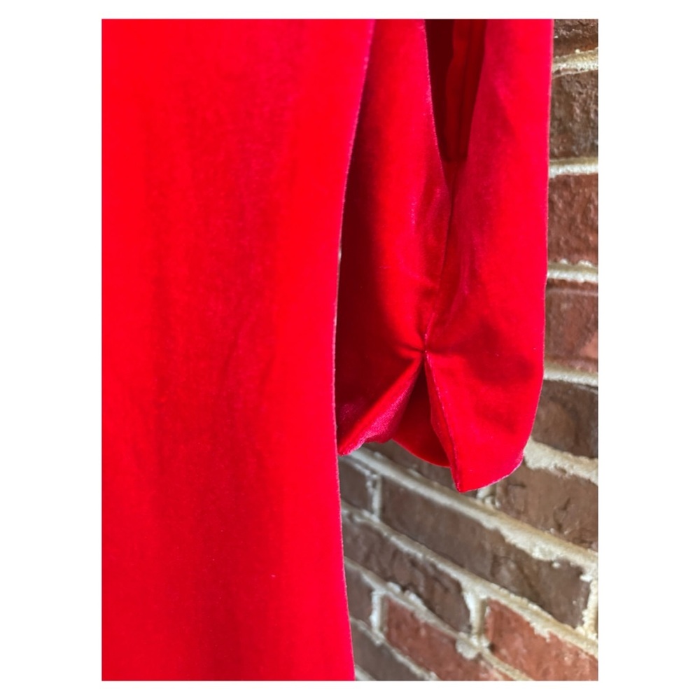 NWT Gretchen Scott Designs RuffNeck Silky Velvet Dress in Red Size Small - Picture 11 of 13